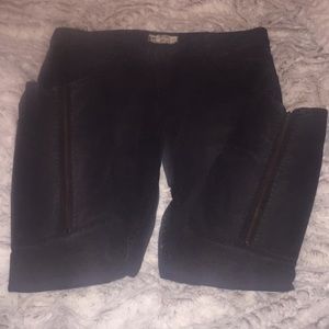 FREE PEOPLE skinny velvet texture jeans
